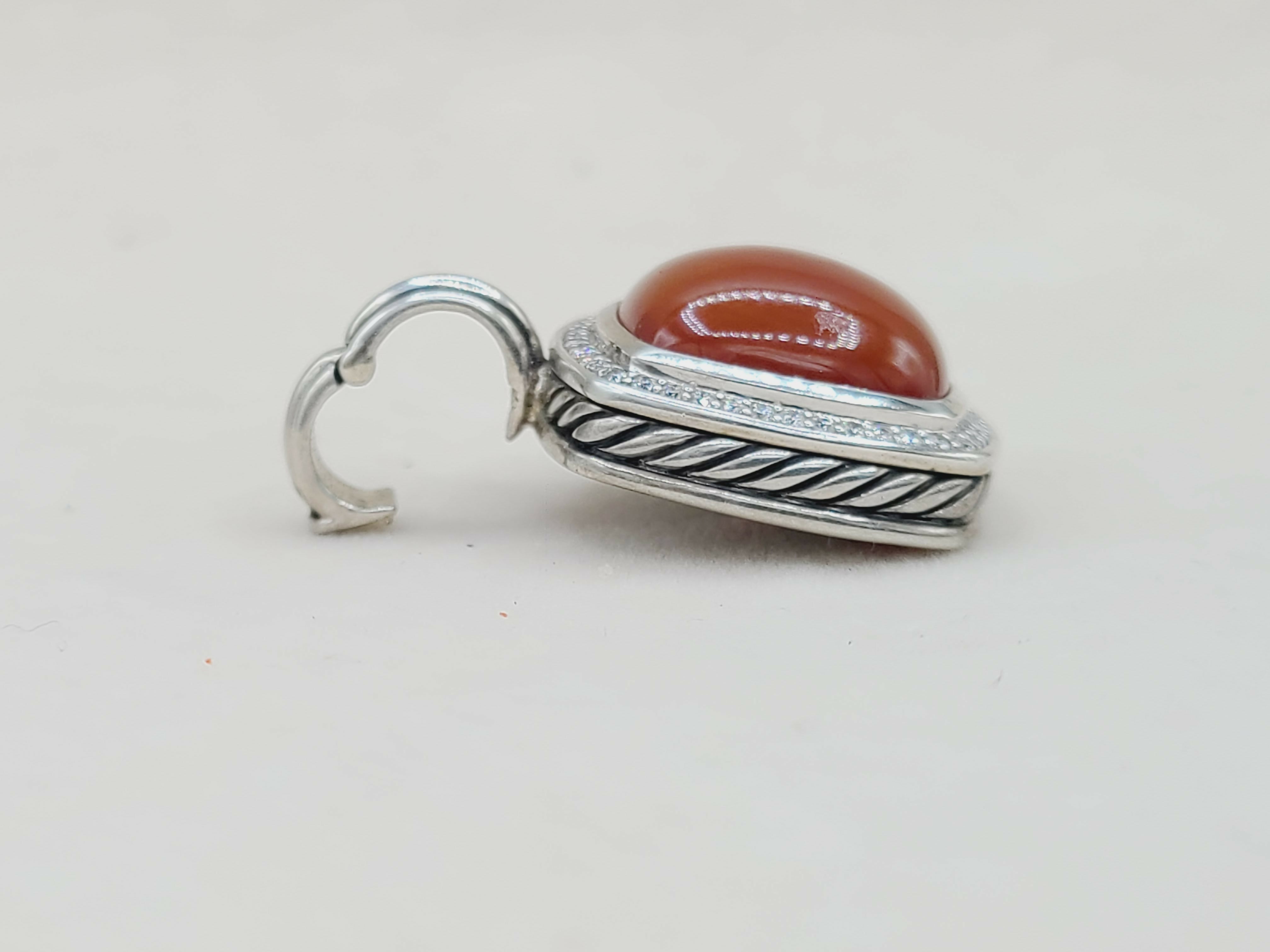 David Yurman Albion Pendant 17mm Carnelian & Diamonds、mySite、hinf8tx79