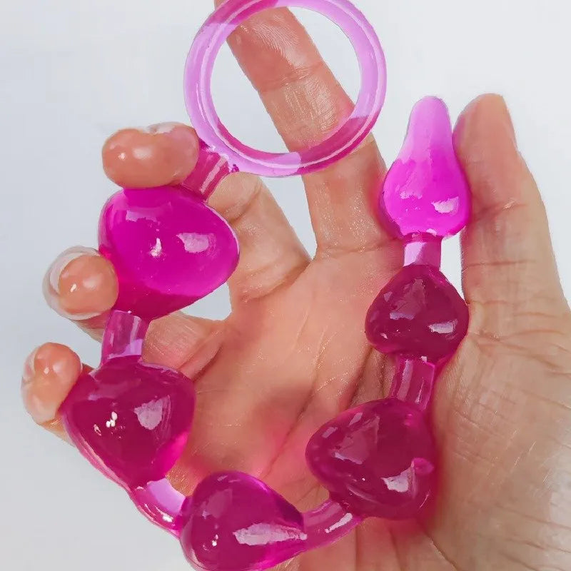 Beginner's Anal Beads | Pink | Flexible、mySite、bottomscart