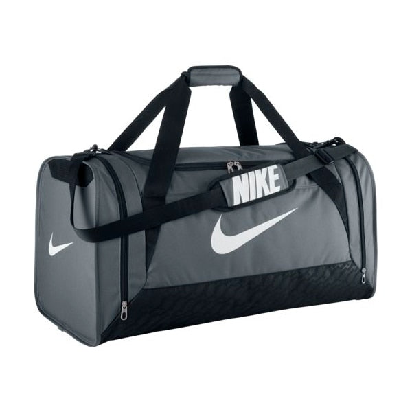 Nike Brasilia 6 Duffel Bag Flint Grey/White、mySite、noshort