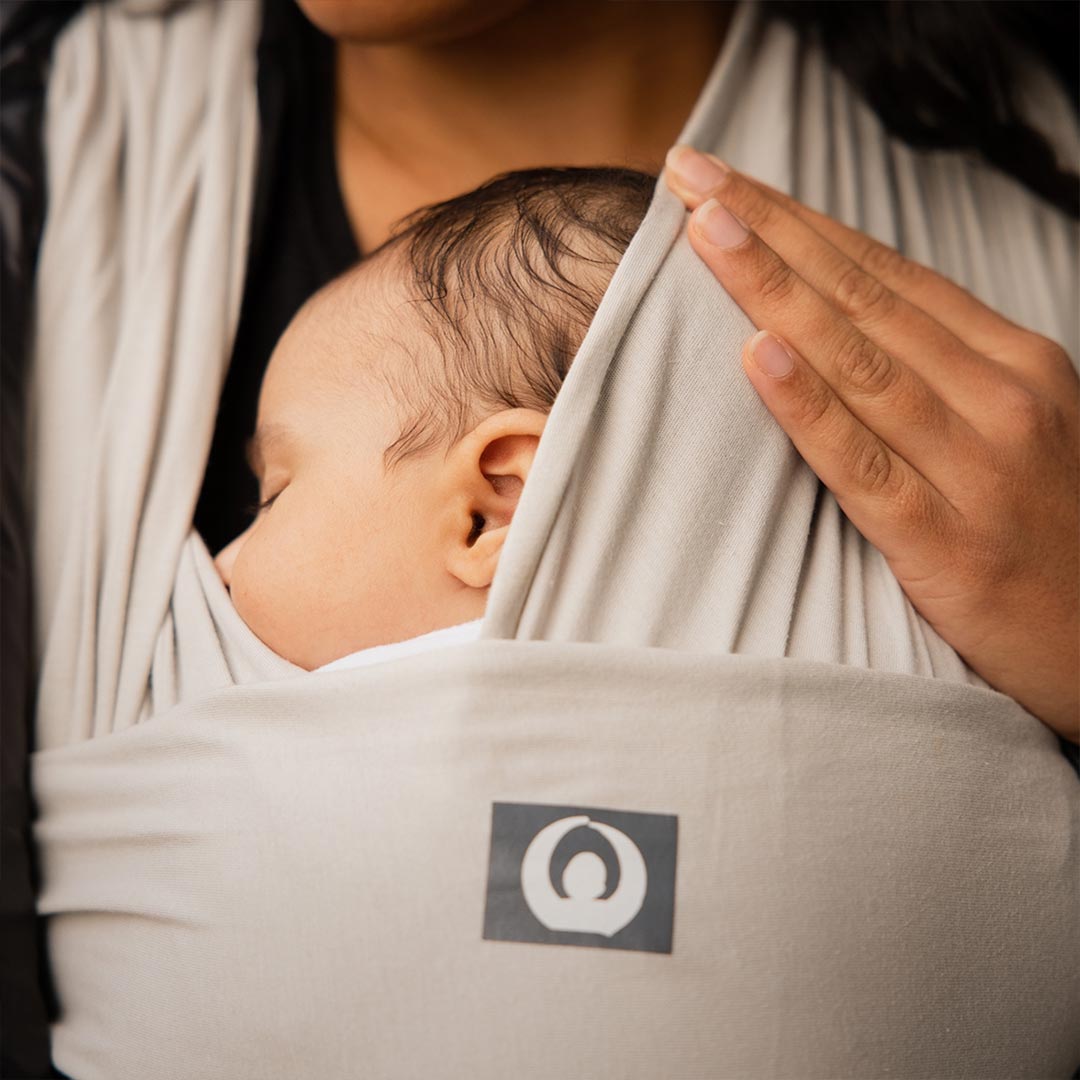 Gaia Stretchy Baby Wrap Carrier - Organic Cotton - Silver Grey、mySite、merchandisen