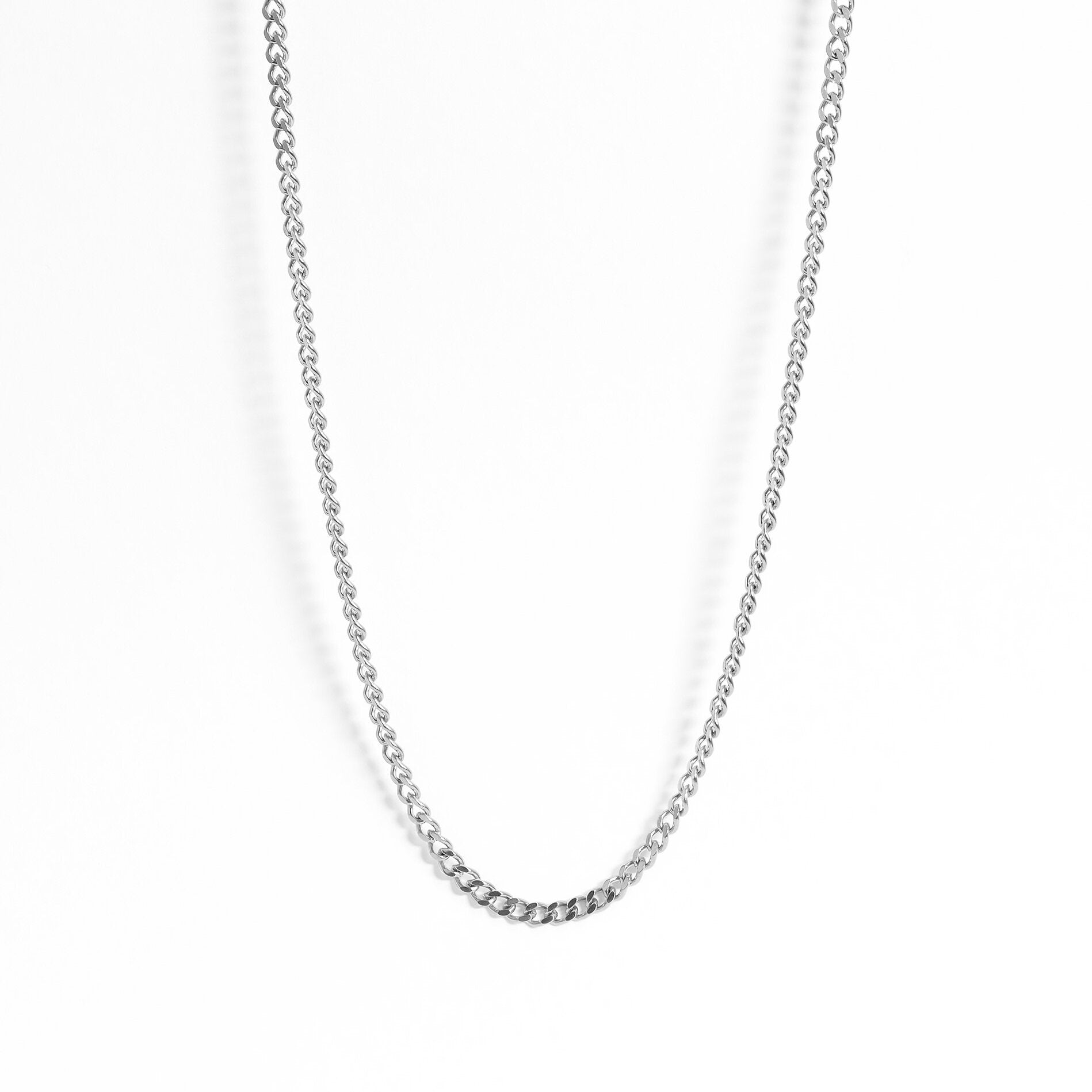 Stainless Steel Diamond Cut Curb Chain Necklace / CHN7500、mySite、dreamappss
