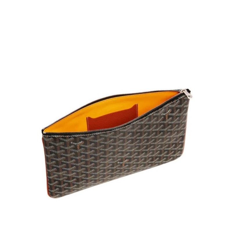 Goyard Senat medium pouch in black/tan color、mySite、garminoutage.com