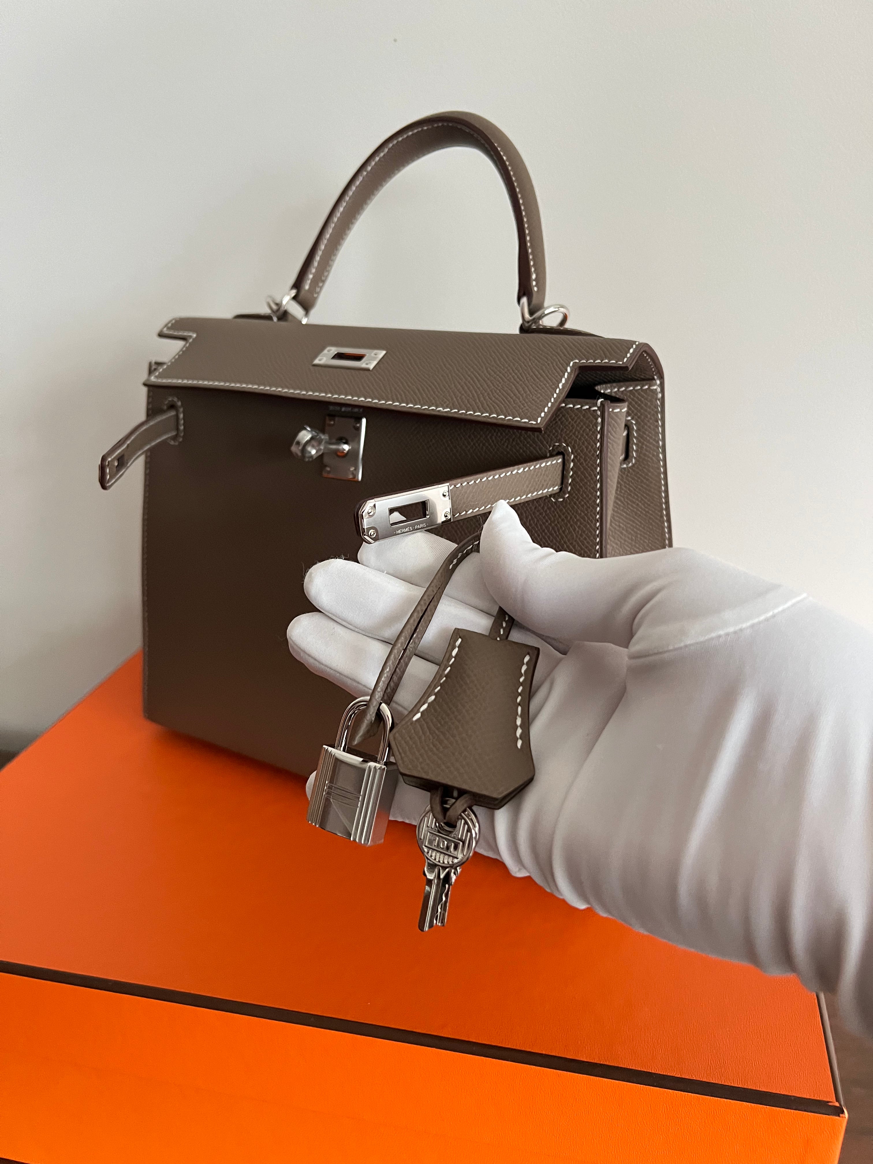 Hermès Kelly 25 Sellier Epsom Etoupe PHW、mySite、garminoutage.com