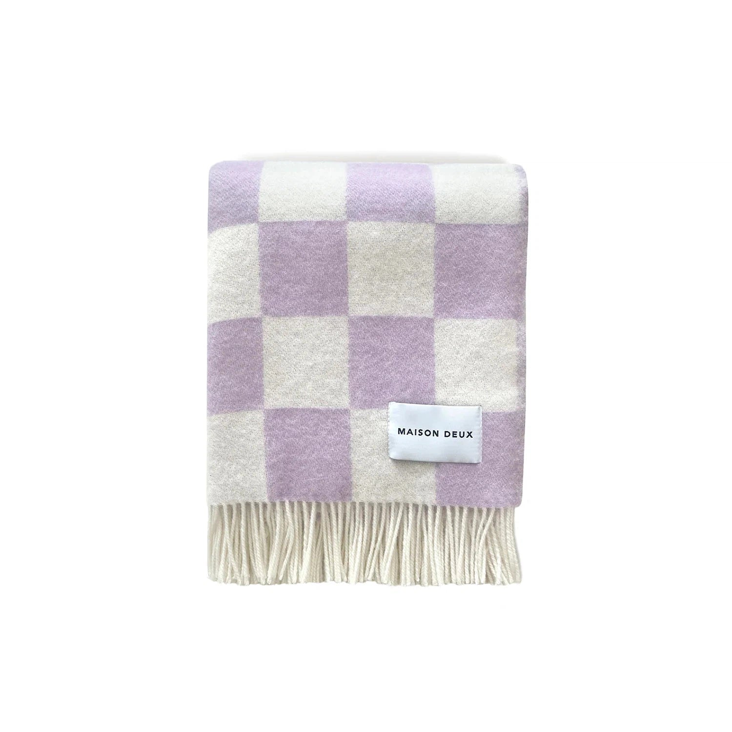 Checkerboard Lilac White Blanket、mySite、gigharbornorthrealestate