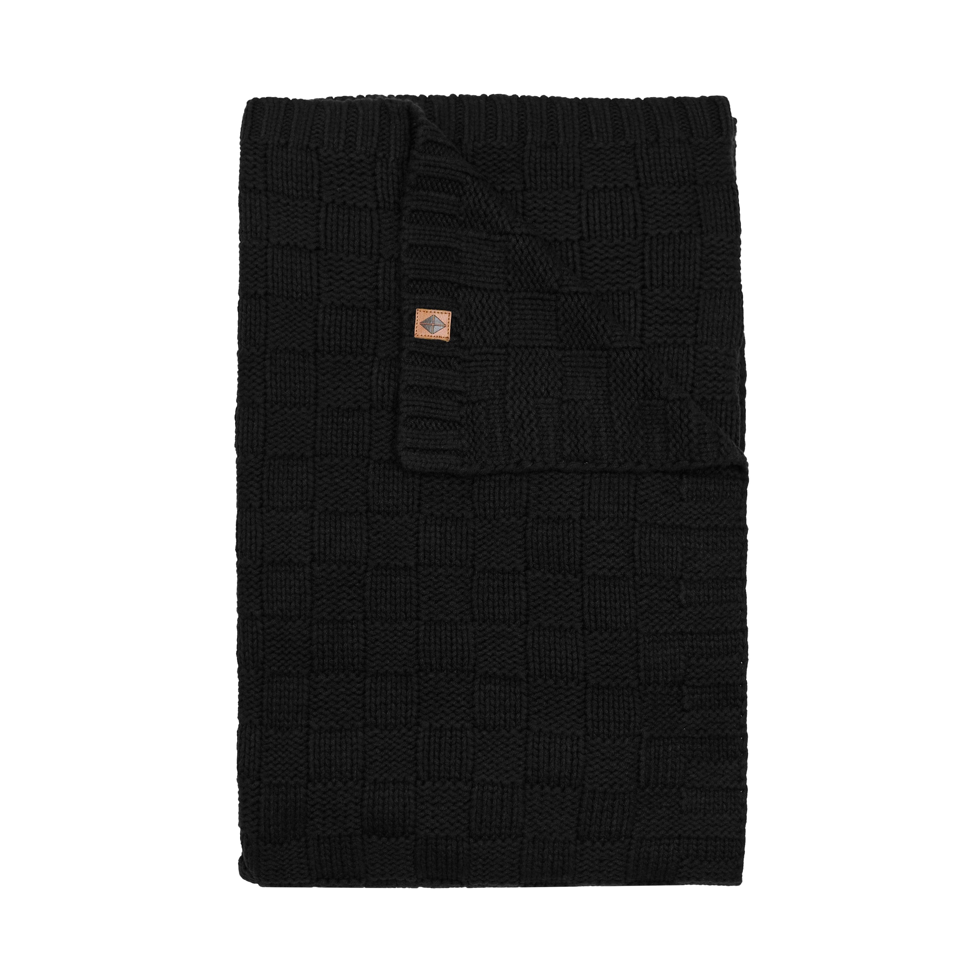  Chunky Knit Basket Weave Toddler Blanket in Midnight、mySite、layawaytickets