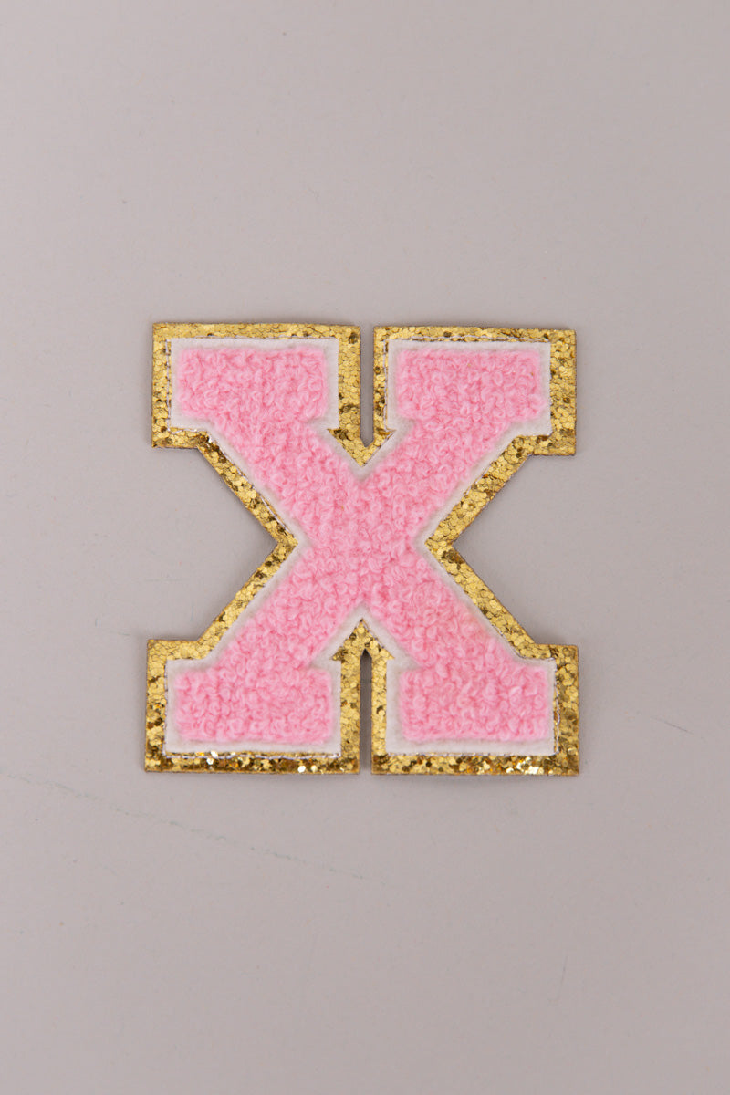 Chenille Adhesive Letter Patches- Light Pink 5.5cm、mySite、hinf8tx79