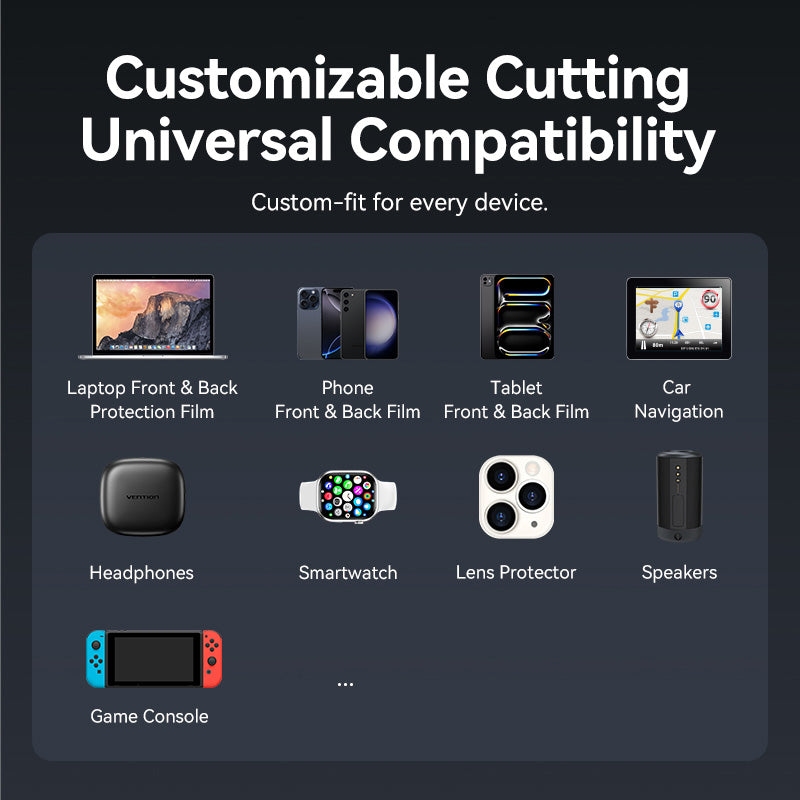 Vention Intelligent Screen Film Cutter with Touch Screen - EU Plug、mySite、fannypackpong