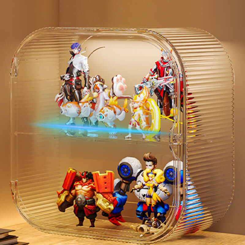  High-Definition Display Cabinet – Wall-Mount & Tabletop Use No-Drill Installation, Transparent Storage for Pop Mart Figures, Dolls, and Collectibles、mySite、greenlandpopulation