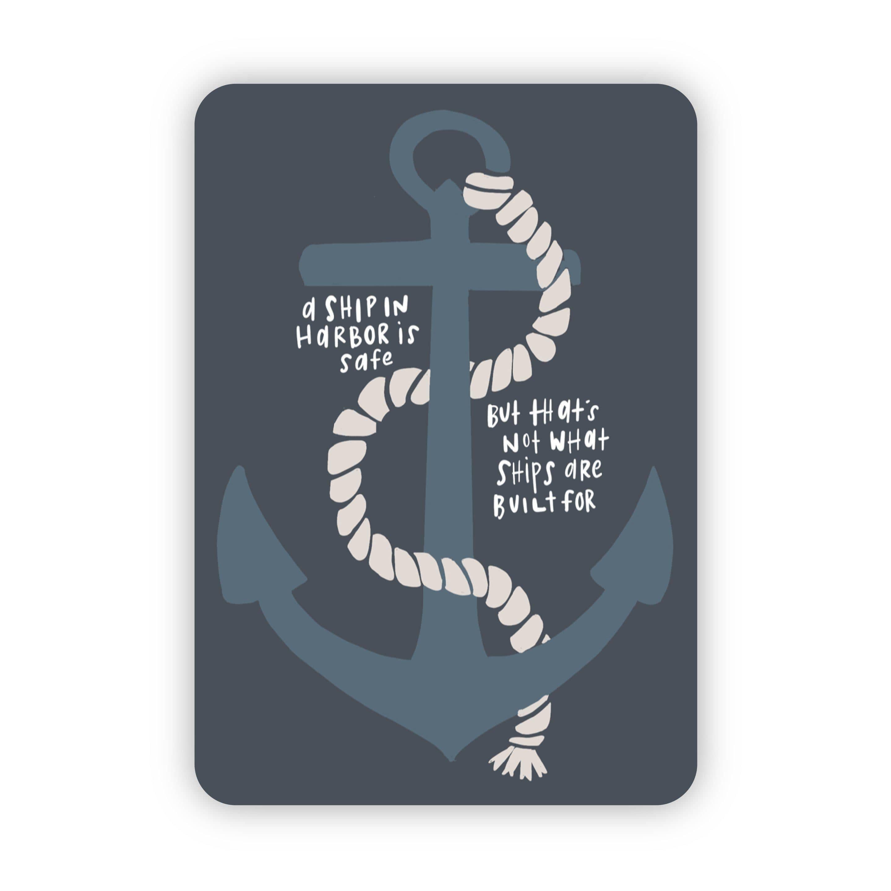  A Ship In Harbor Anchor Sticker、mySite、elrpsem3k