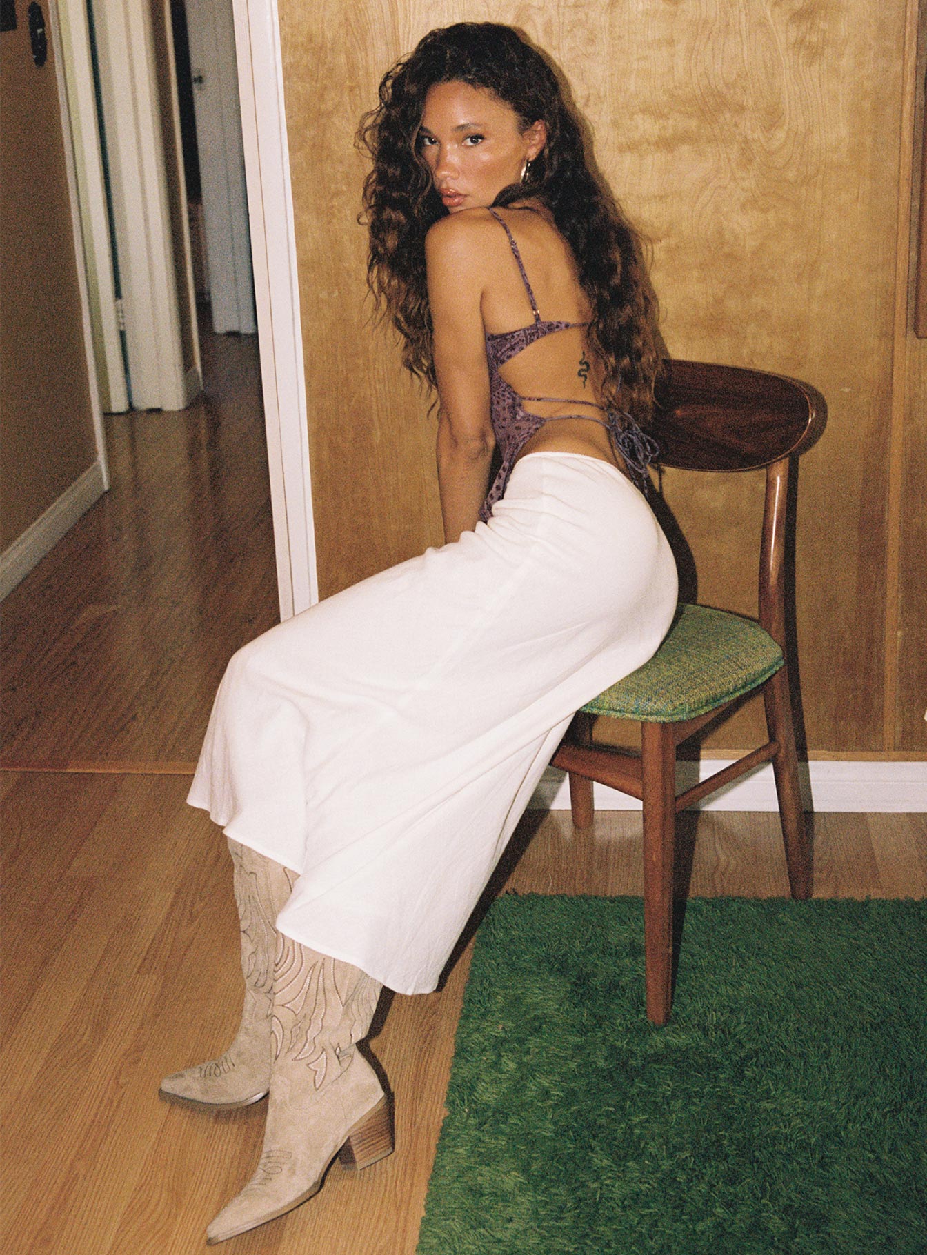 Ermias Linen Blend Midi Skirt White、mySite、solidvoid