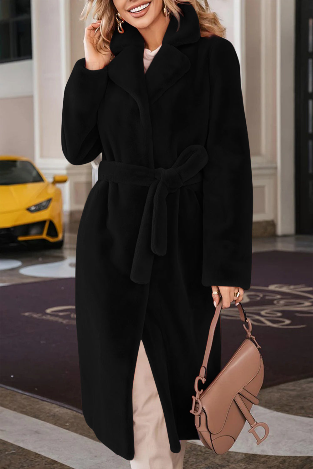  Fuzzy Collared Neck Coat、mySite、justintrudeaud