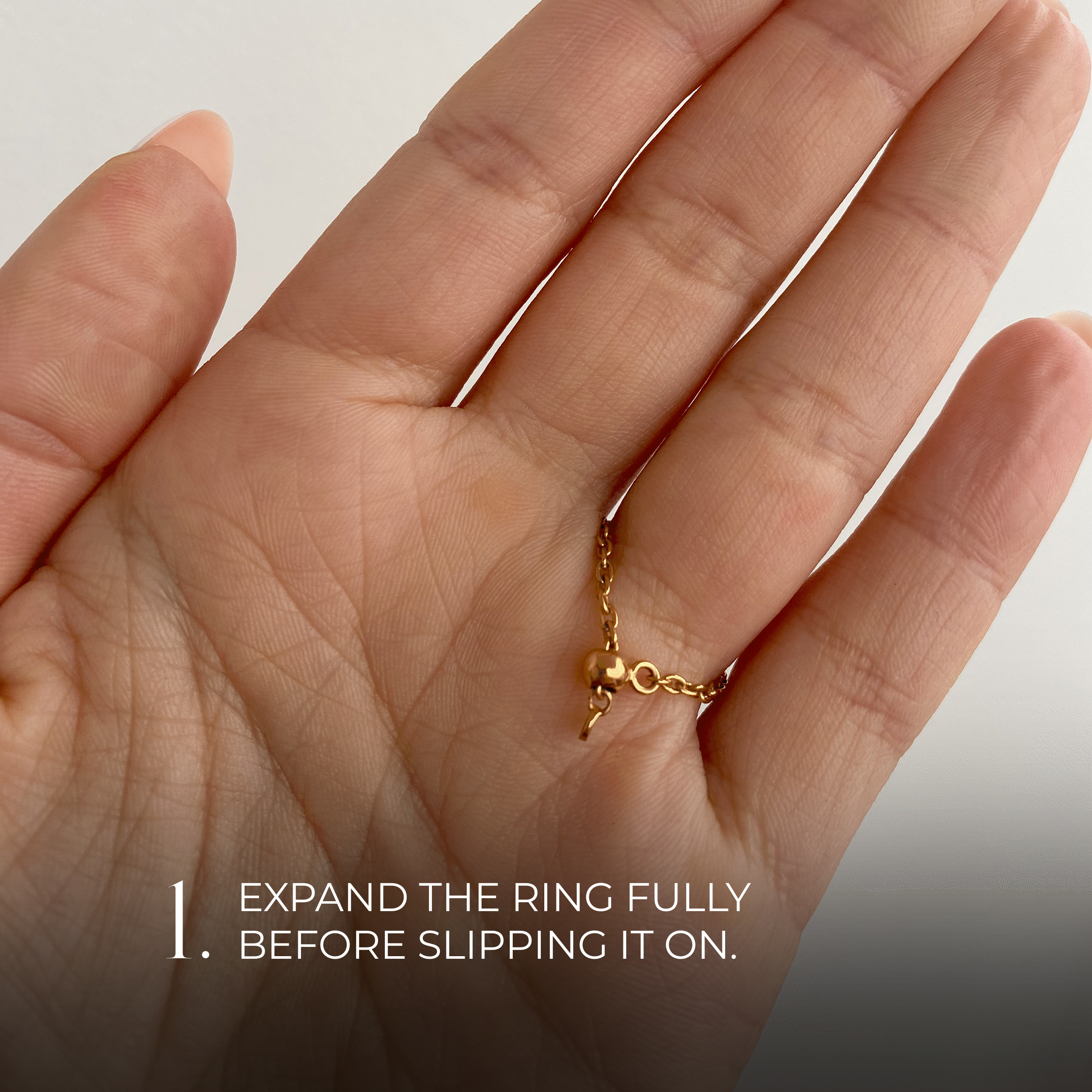 Pearl Labradorite Adjustable Chain Ring - Nura、mySite、hinf8tx79