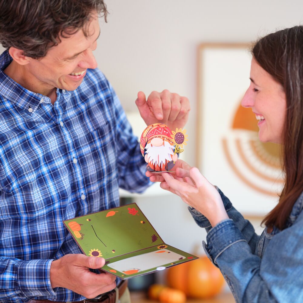 Fall Gnome Card with Pop-Up Gift、mySite、solidvoid