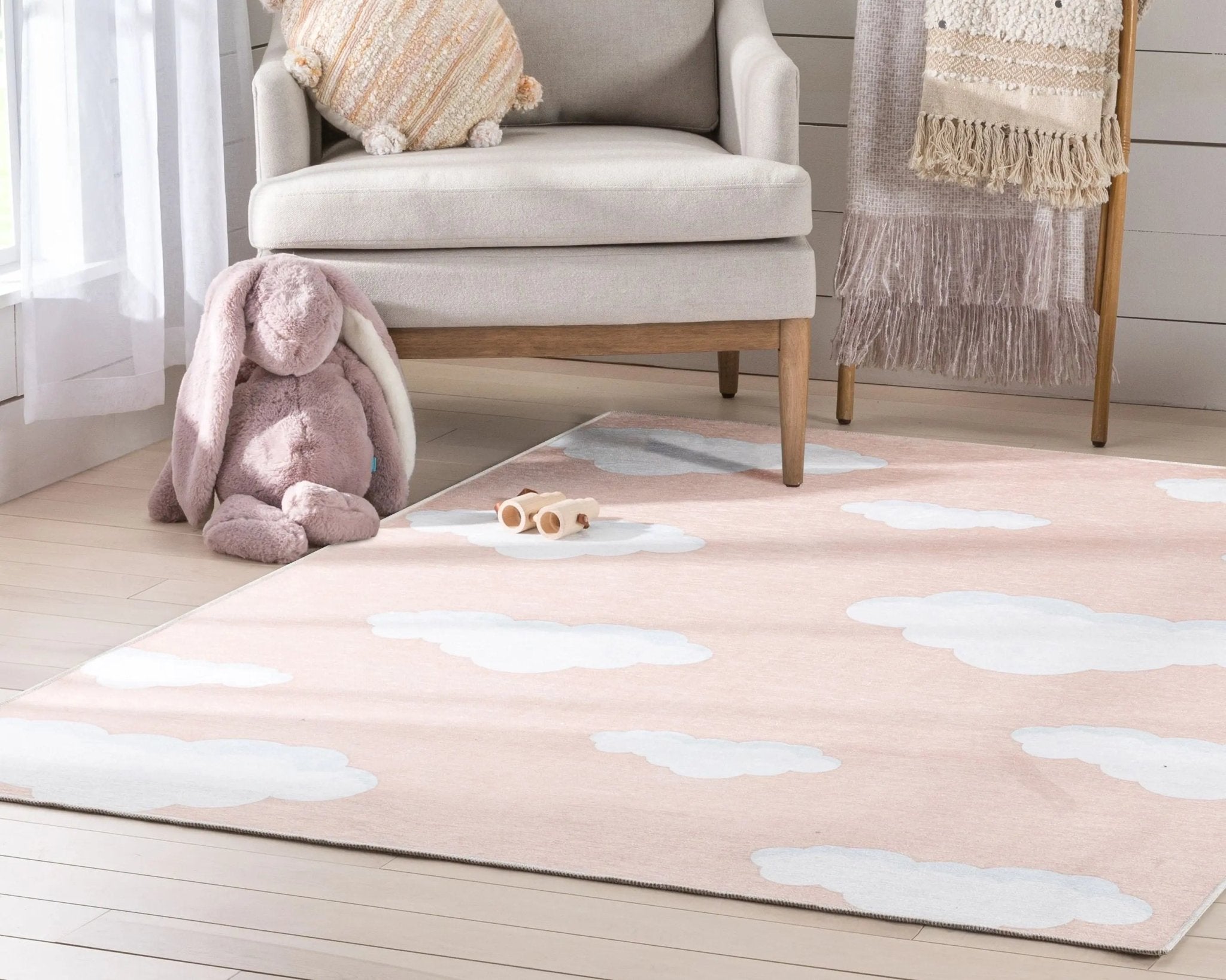Cloud 9 Modern Coral Kids Flat-Weave Rug、mySite、gigharbornorthrealestate