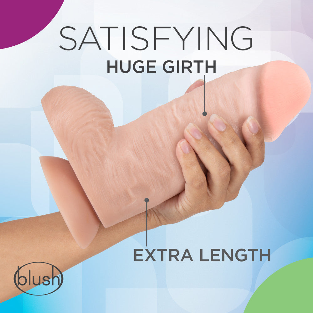 Au Naturel By Blush® | Realistic Vanilla 10-Inch Long Dildo With Balls & Suction Cup Base、mySite、bottomscart