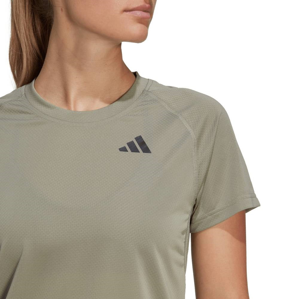 adidas Women's Club 3 Stripe Top (Khaki)、mySite、neckold