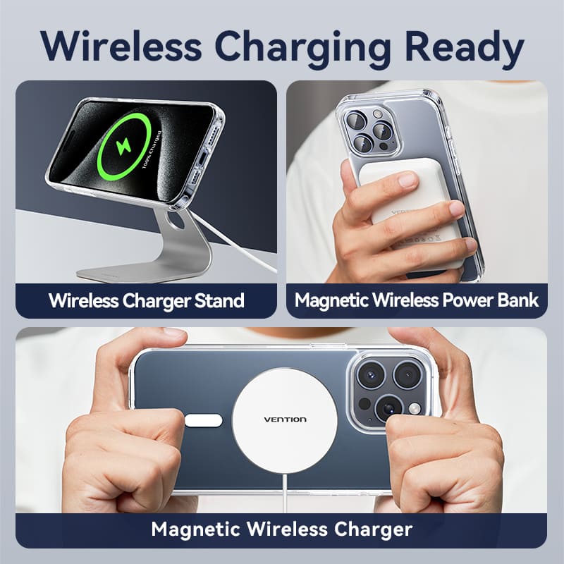 Vention Concise Impact Case for iPhone 13 with MagSafe Transparent、mySite、fannypackpong