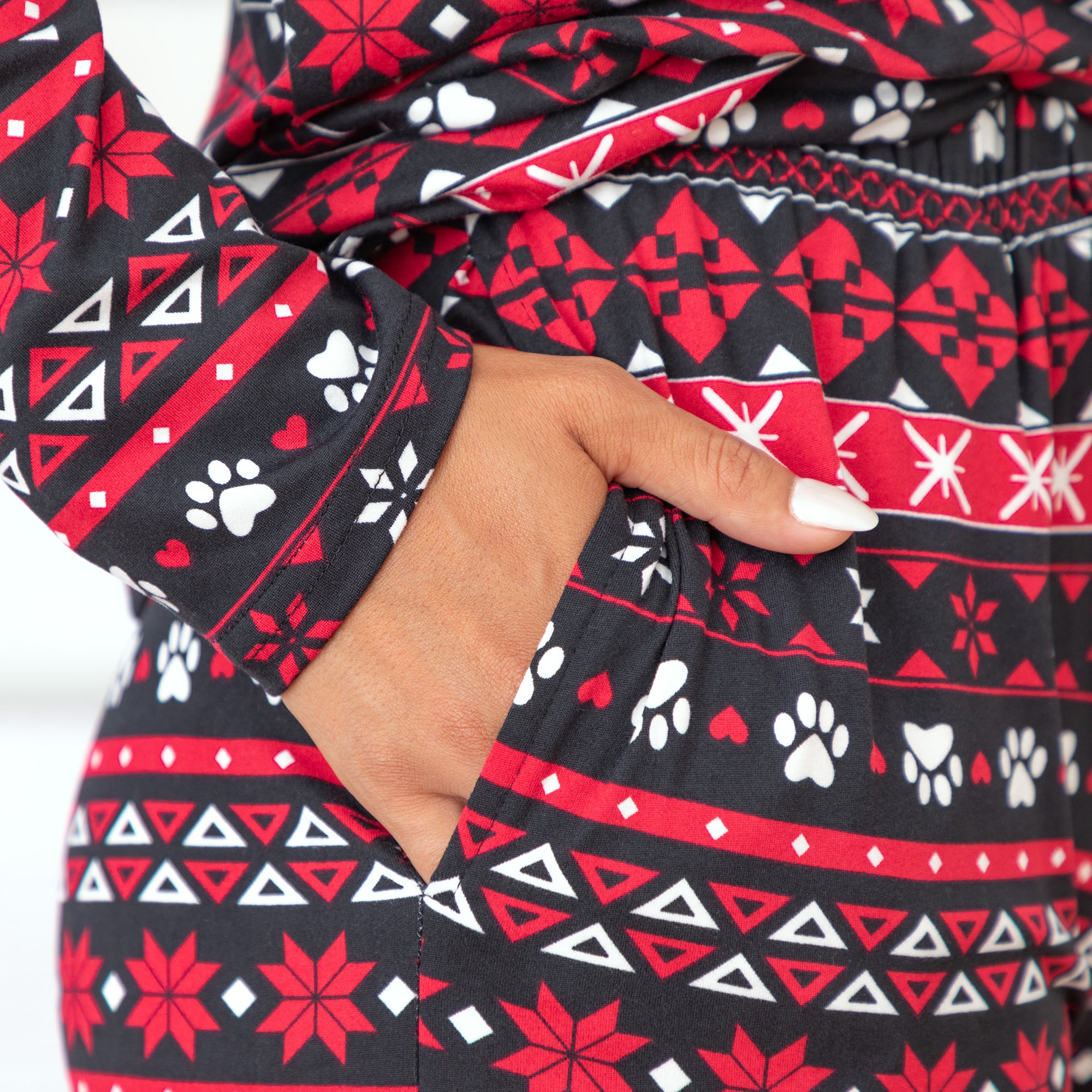 Traditional Nordic Paws Soft Touch Henley Pajama Set、mySite、camillekostekn