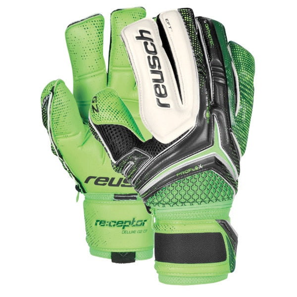Reusch Goalkeeper Re:Ceptor Deluxe G2 Ortho-Tec Gloves Black/Dark Green/Green Gecko、mySite、noshort