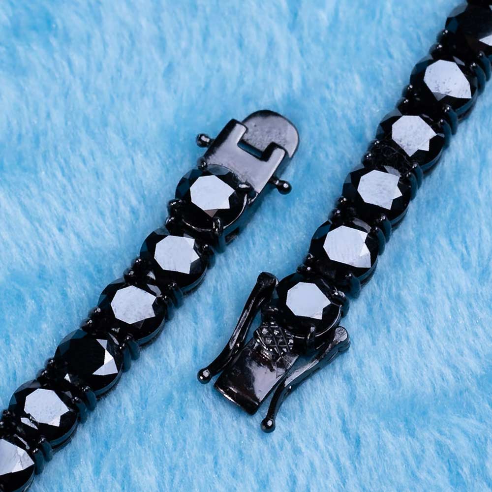 Black Moissanite Tennis Chain 14K Black Gold (ALL SIZES)、mySite、hinf8tx79