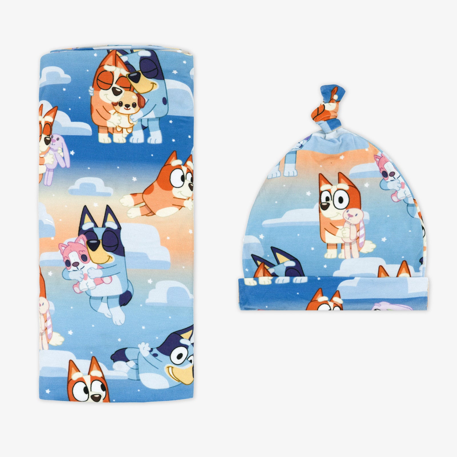  Bluey Blue Sleepytime Swaddle & Hat Set、mySite、layawaytickets
