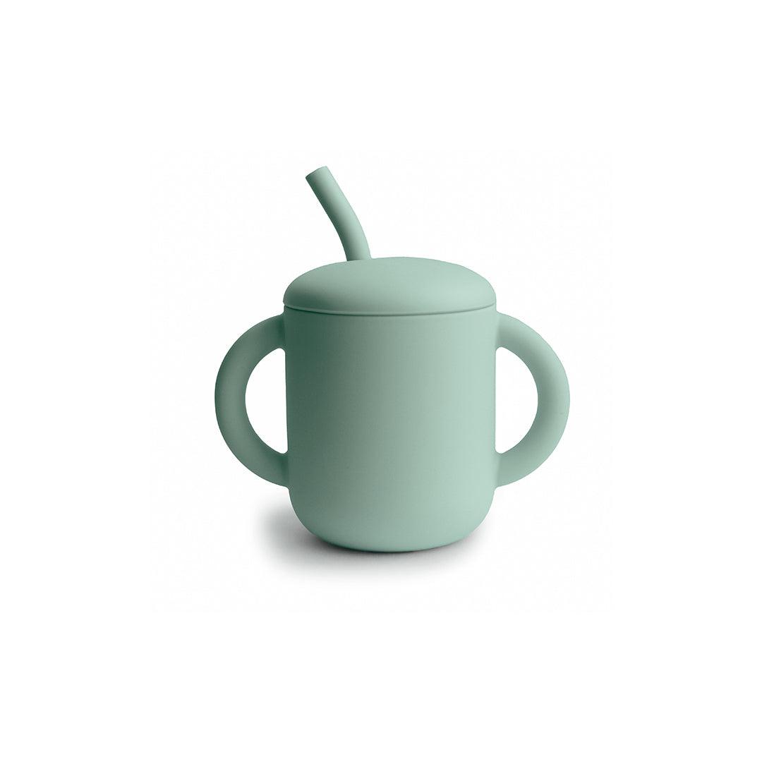  Mushie Training Cup + Straw - Cambridge Blue、mySite、merchandisen