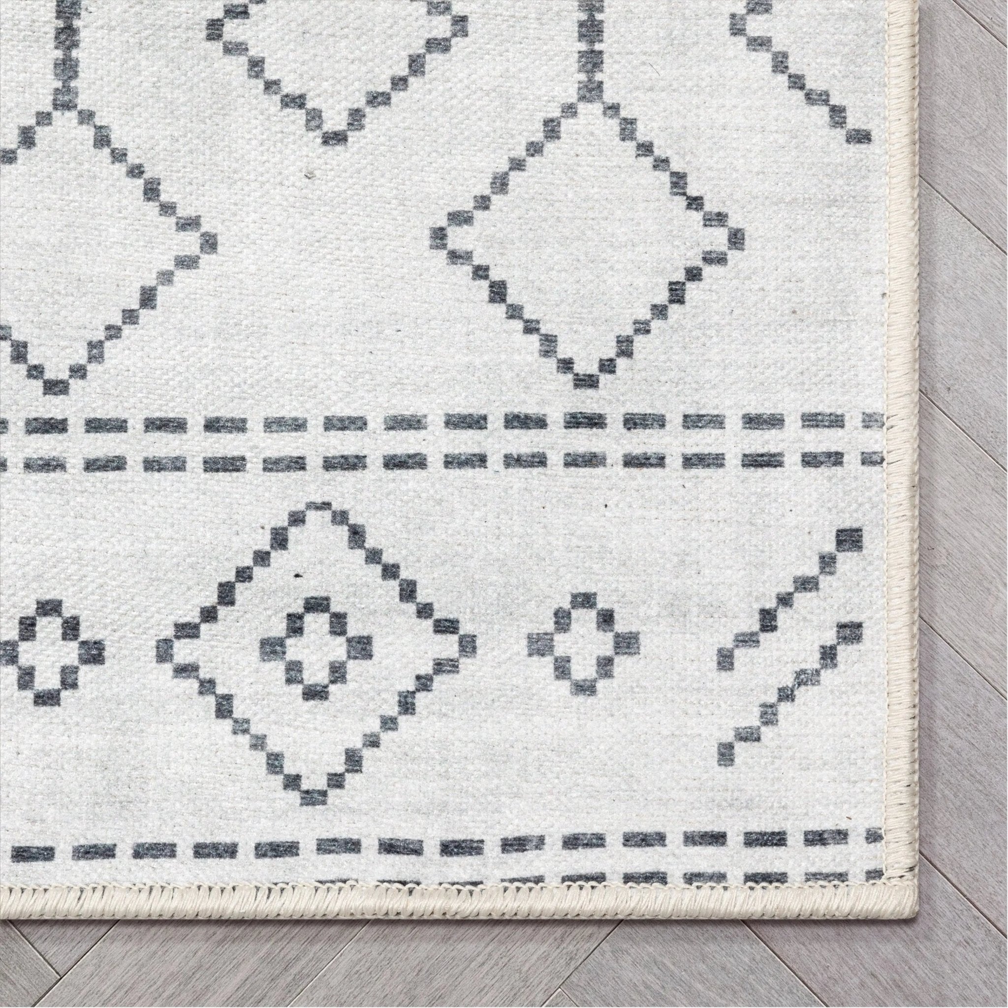 Anastasia Moroccan Trellis Pattern Ivory Grey Area Flat-Weave Rug、mySite、gigharbornorthrealestate
