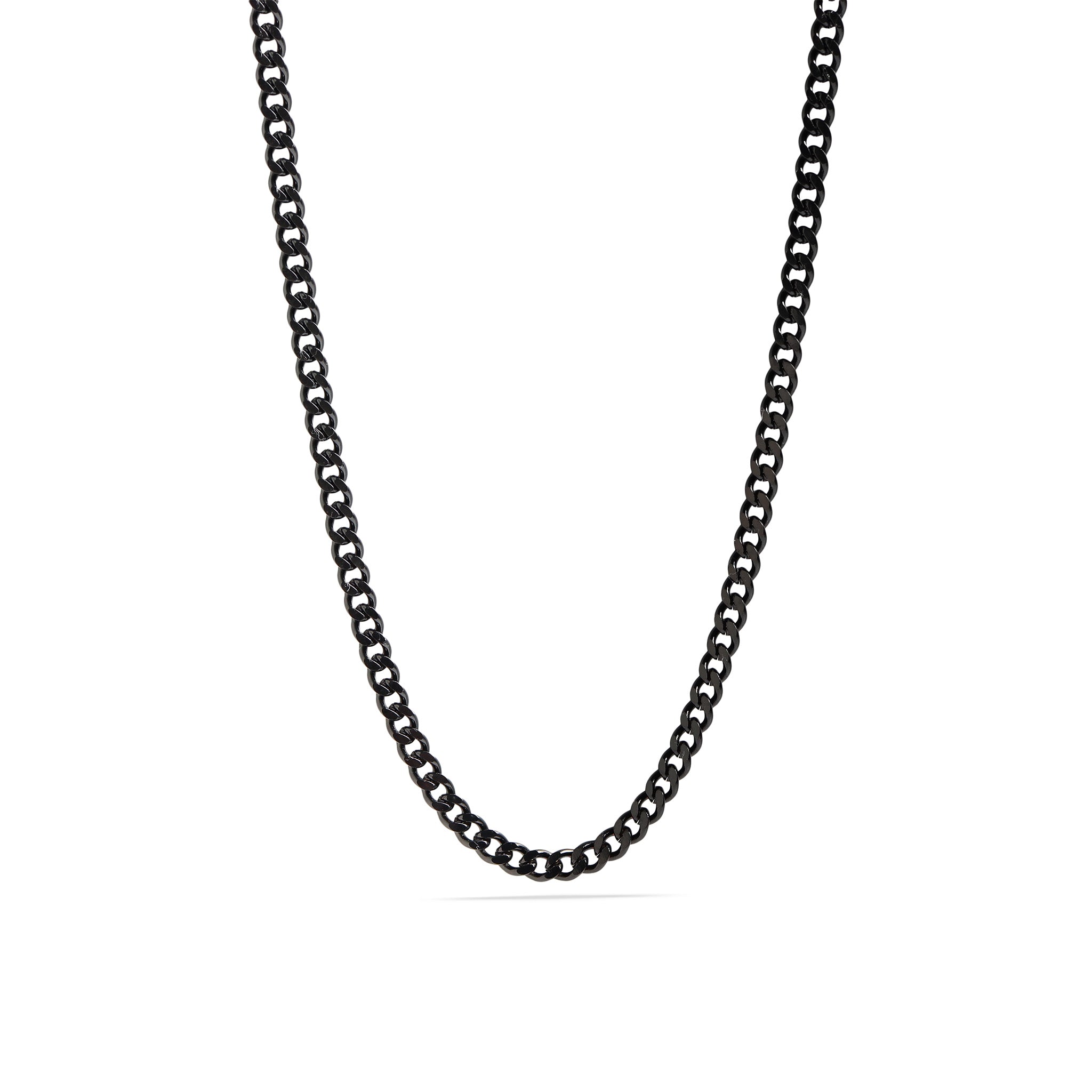 Stainless Steel Black Curb Chain Necklace / CHN7501、mySite、dreamappss