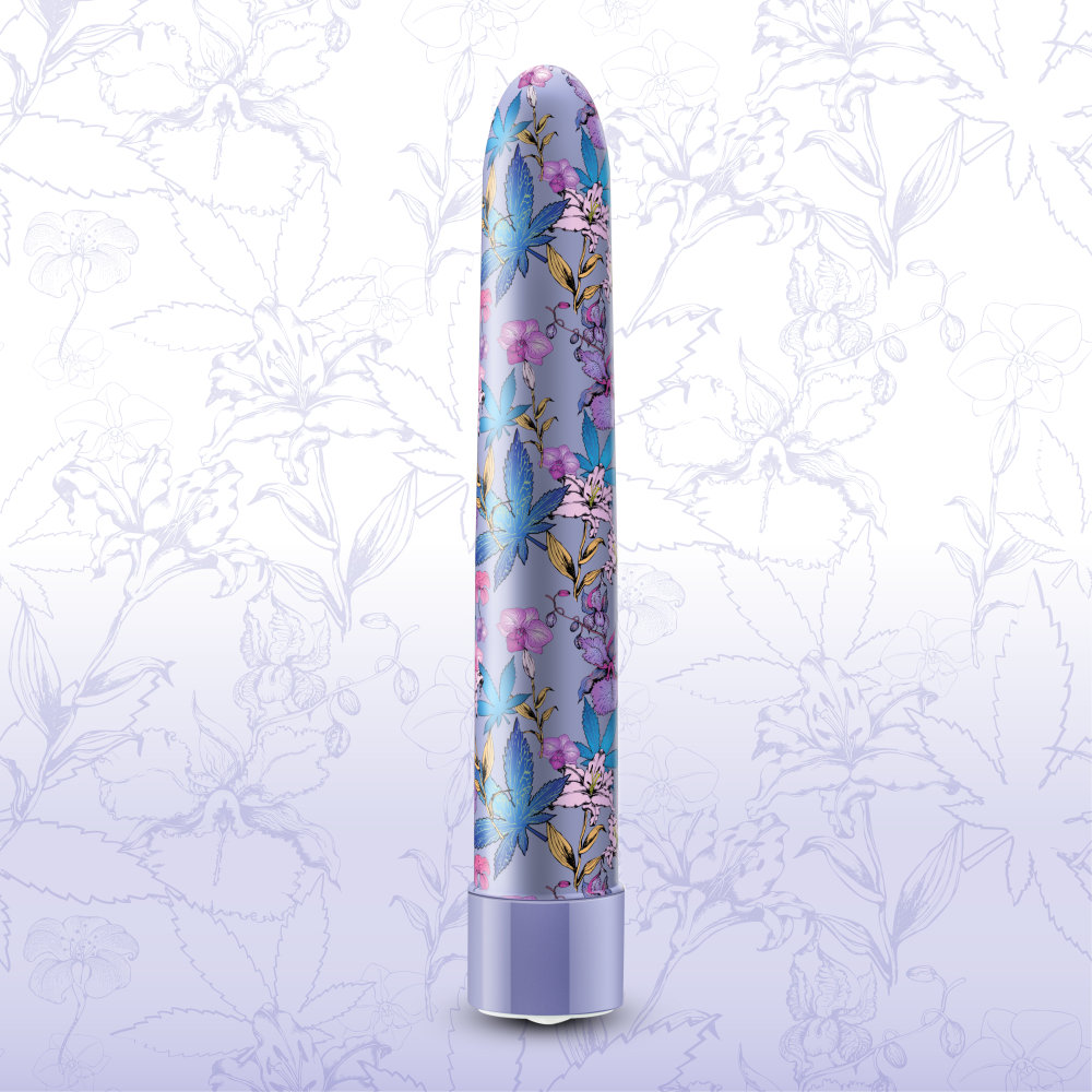 Limited Addiction By Blush® | Floradelic Slimline Purple Vibrator with Powerful RumboTech™ Technology、mySite、bottomscart