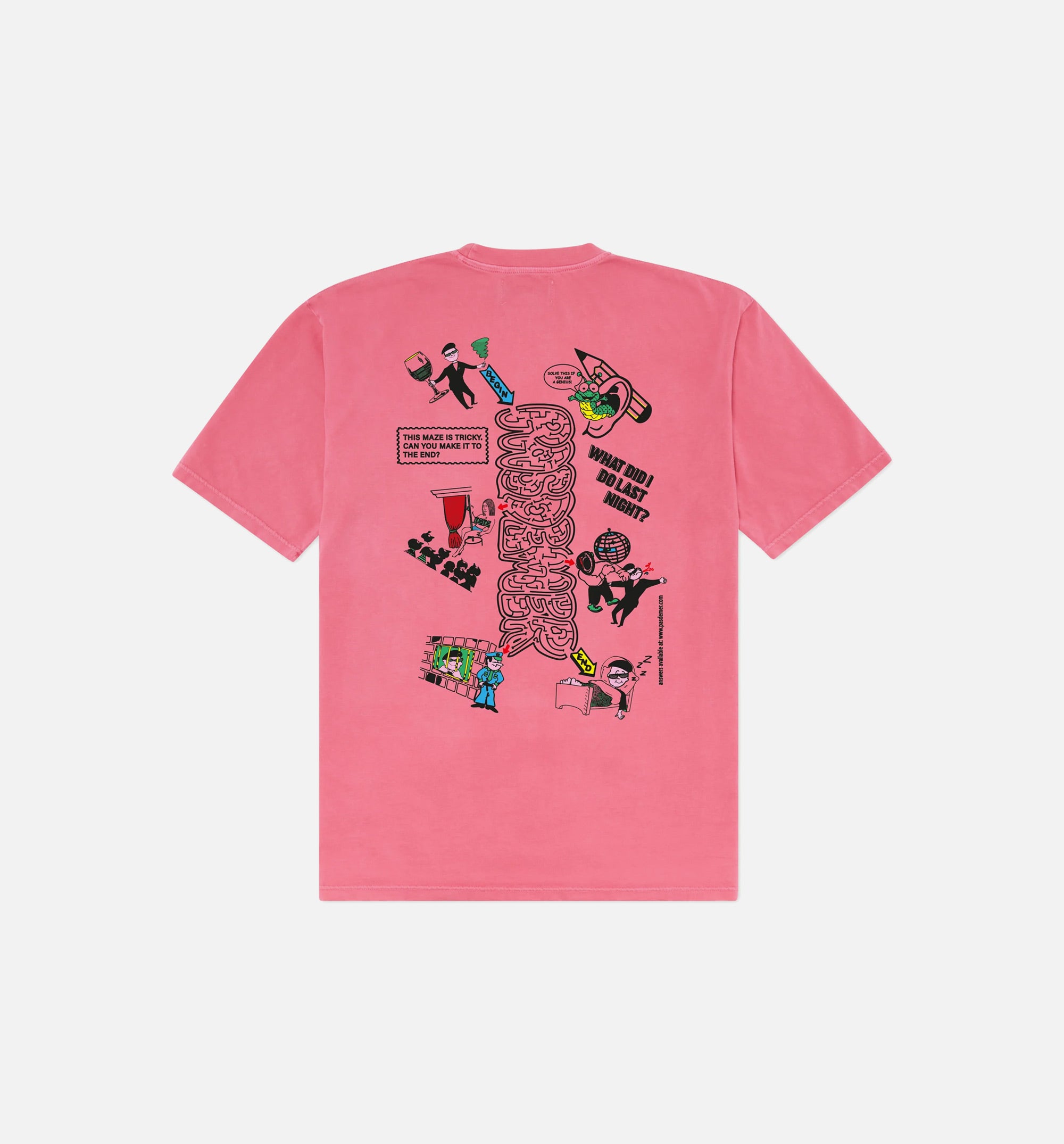 Hard Times Maze Mens Short Sleeve Shirt - Pink、mySite、dreamappss