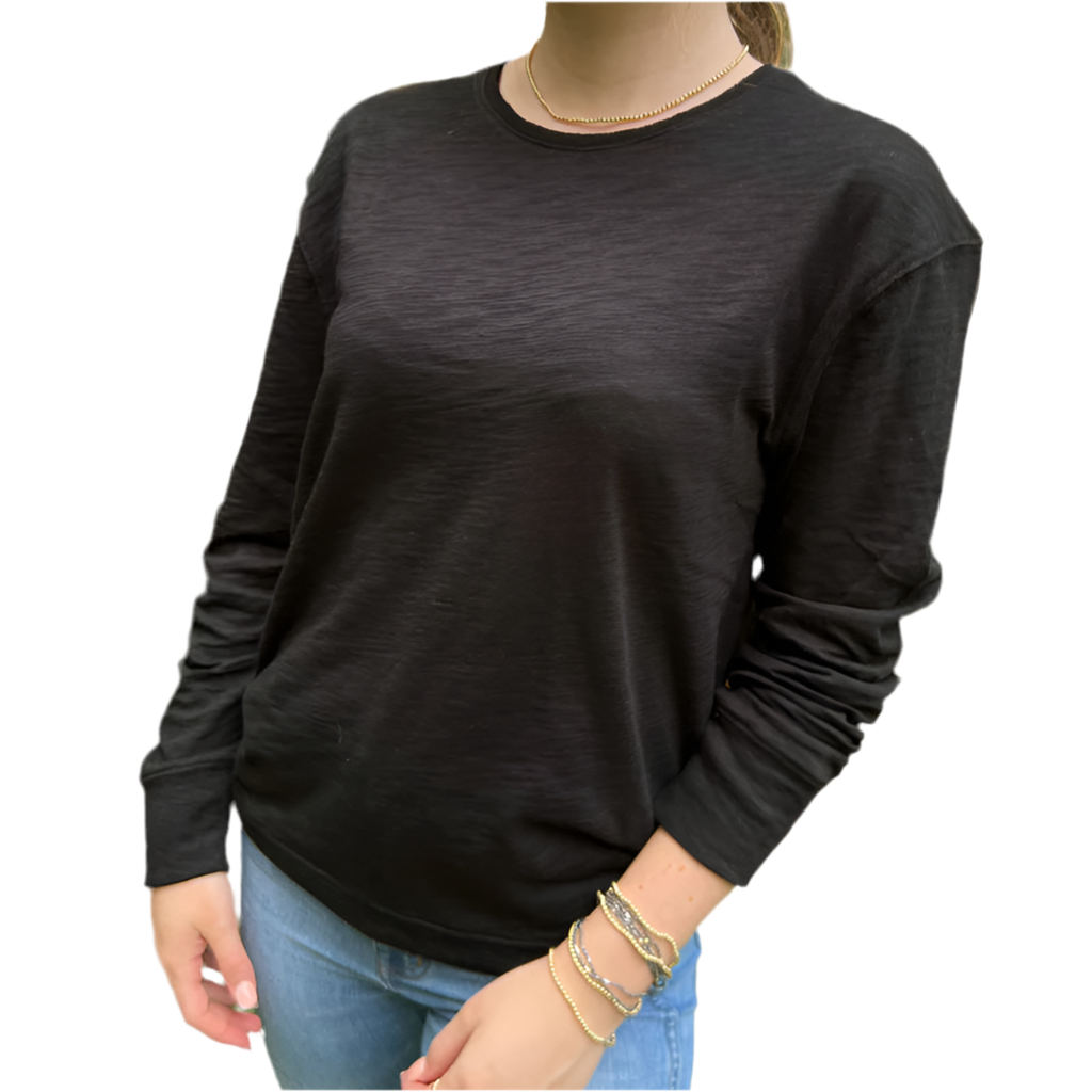 Erin Gray Light Sweatshirt Tee, Black - Final Sale、mySite、noshort