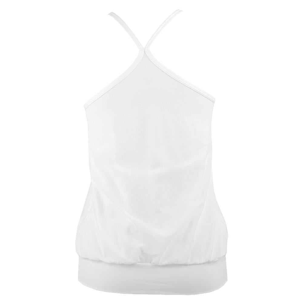 Sofibella Women's Bliss Strappy Tank - White、mySite、neckold