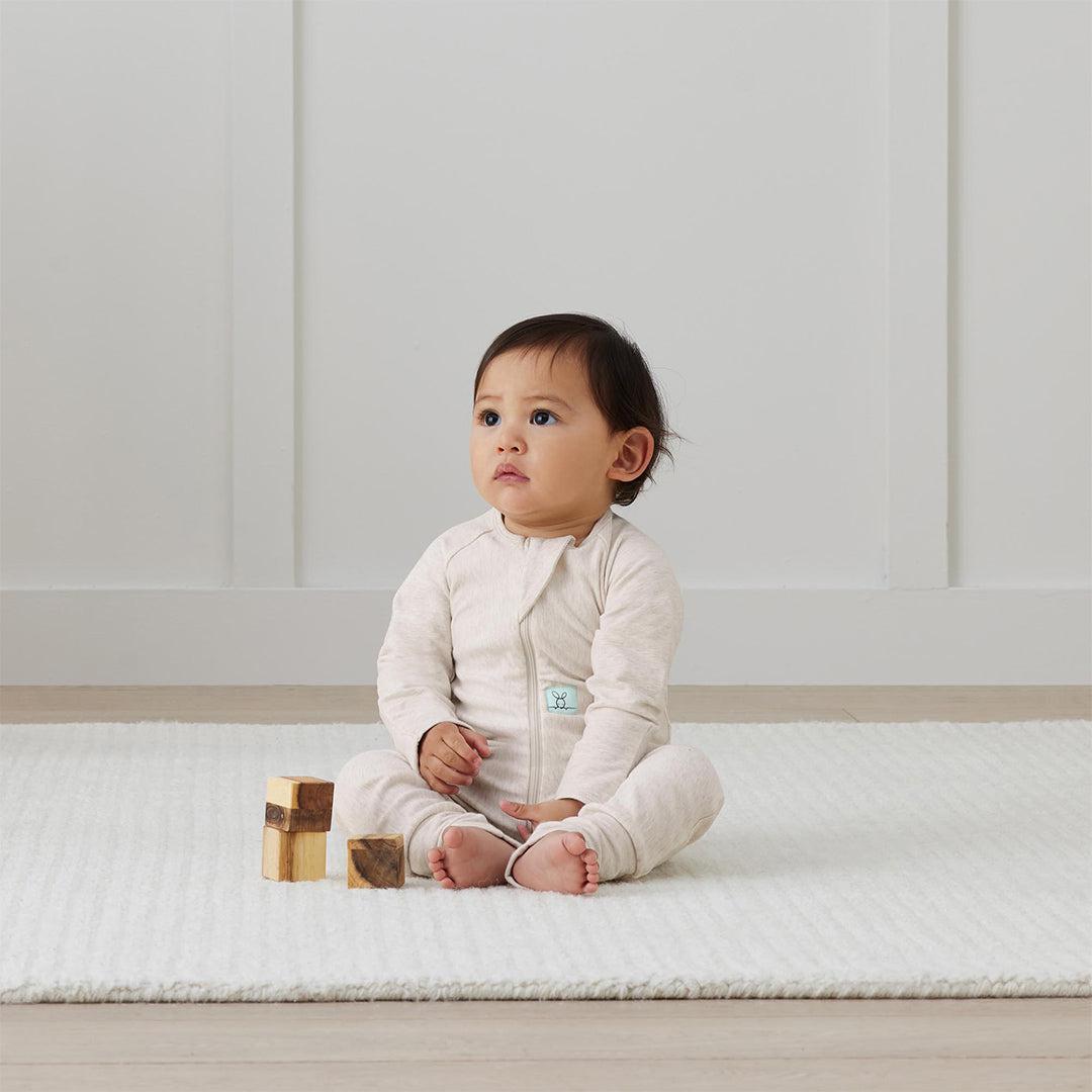  ergoPouch Organic Layers Long Sleeve Babygrow 0.2 TOG - Oatmeal、mySite、merchandisen