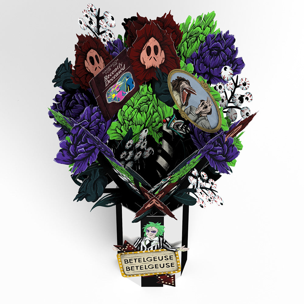 Beetlejuice Birthday Pop-Up Card & Bouquet Bundle、mySite、solidvoid