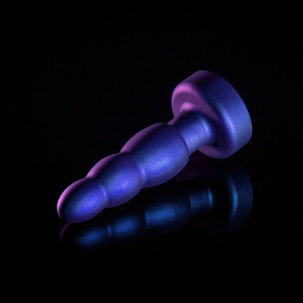 Anal Adventures Matrix By Blush® | Kinetik Plug: Progressing Size With Gyrating Shaft & Rotating Rimmer in Space Age Blue | Made from Pure Puria™ Silicone & IPX7 Waterproof、mySite、bottomscart