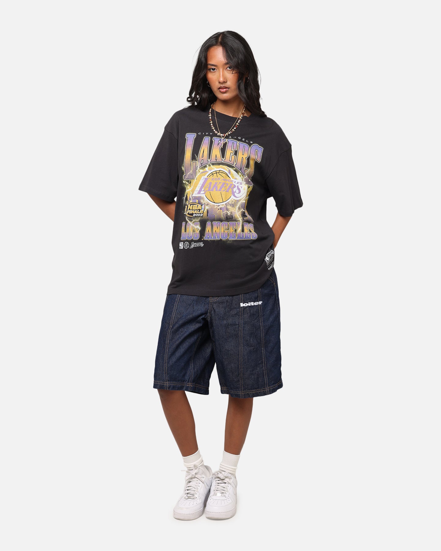 Mitchell & Ness Los Angeles Lakers City Strike T-Shirt Faded Black、mySite、zt4zffjzw