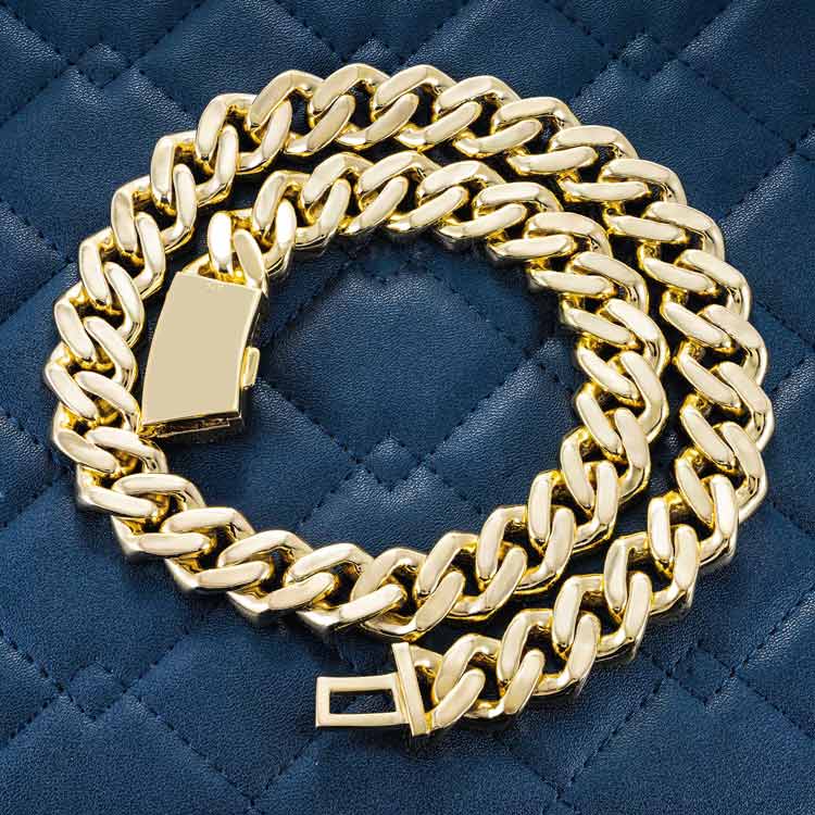 18MM Moissanite Miami Cuban Link Chain 14K Gold、mySite、hinf8tx79