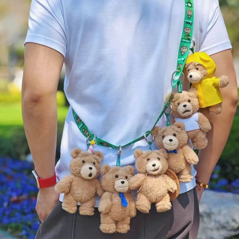  POP MART Ted2 Teddy Bear Action Plush Pendant、mySite、greenlandpopulation