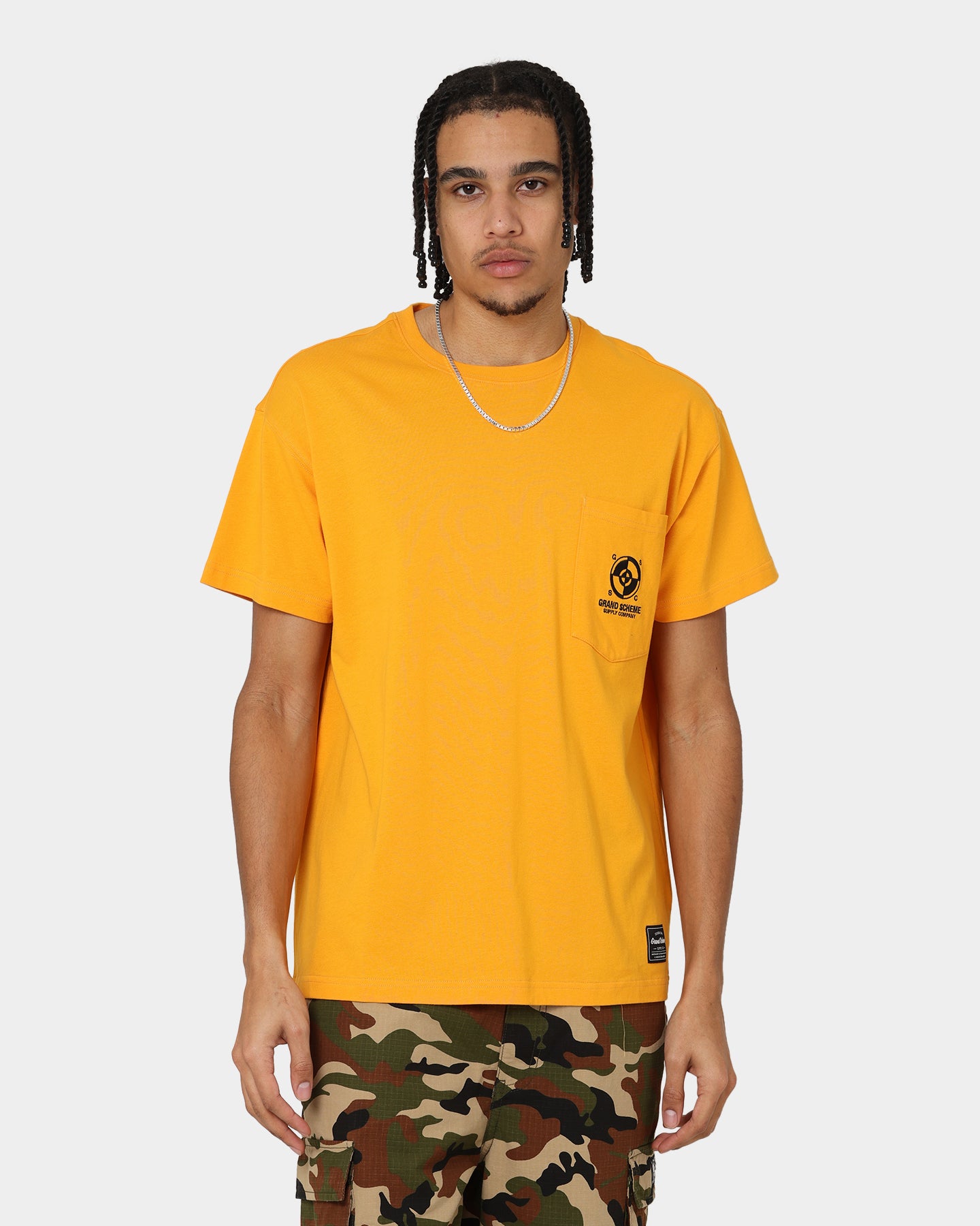 Grand Scheme Pocket T-Shirt Yellow、mySite、zt4zffjzw