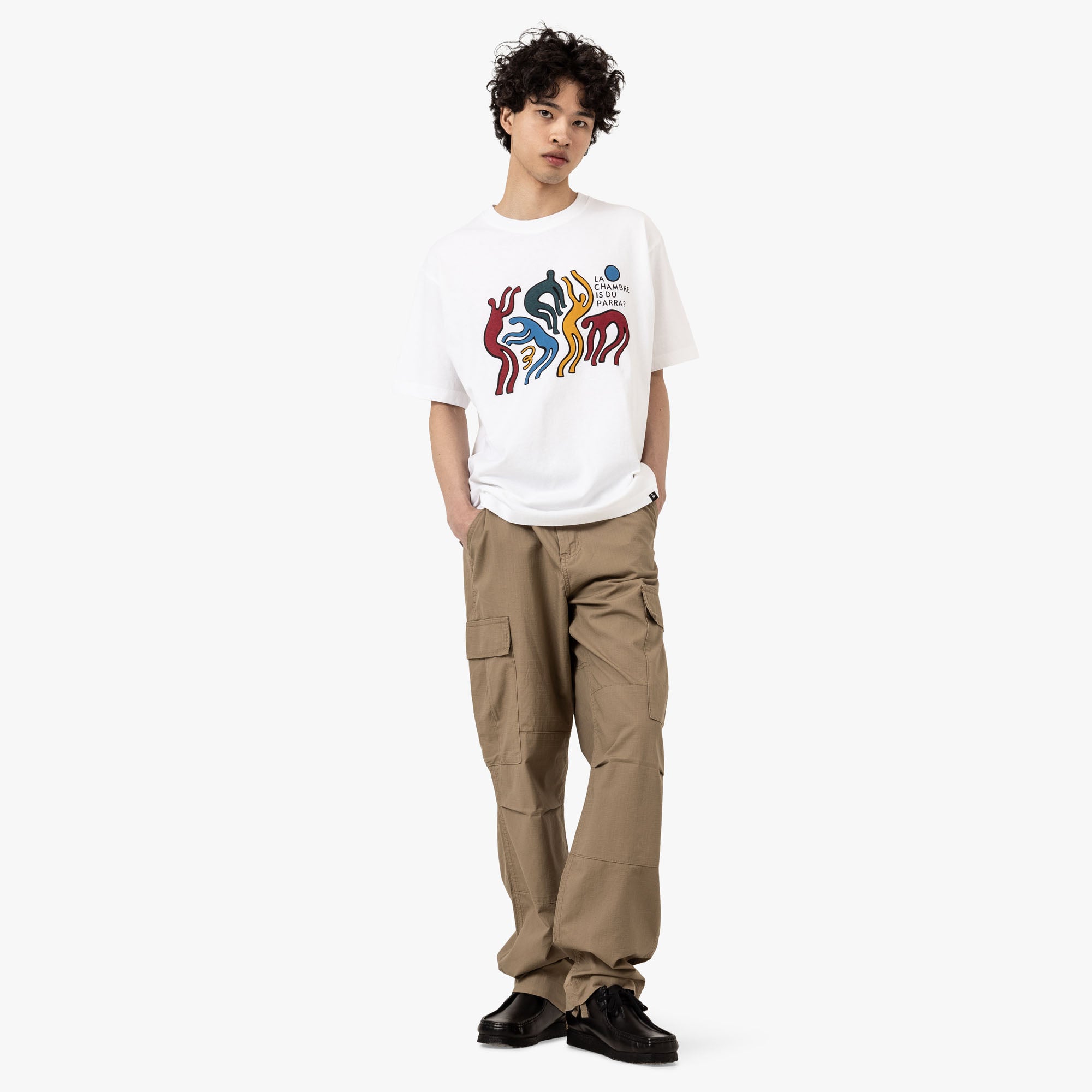  by Parra La Chambre Nuit T-Shirt White、mySite、merchandisen