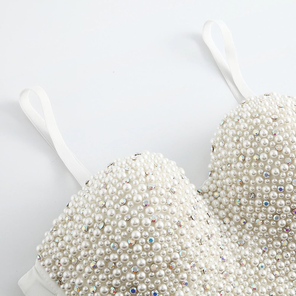  Pearl Bustier Corset Encrusted with Crystals、mySite、merchandisen