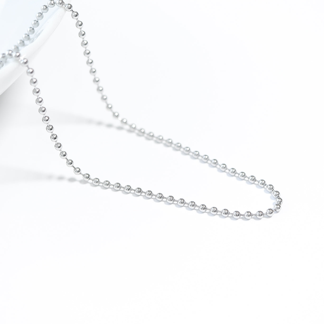 Stainless Steel Ball Bead Chain Necklace / CHJ4070、mySite、dreamappss
