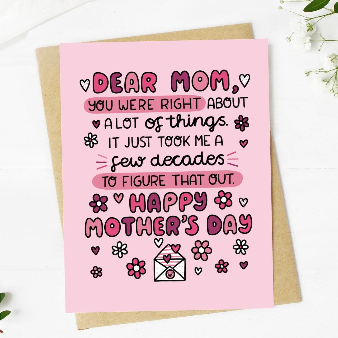  Dear Mom You Were Right About A Lot Of Things Funny Card、mySite、ghnorth