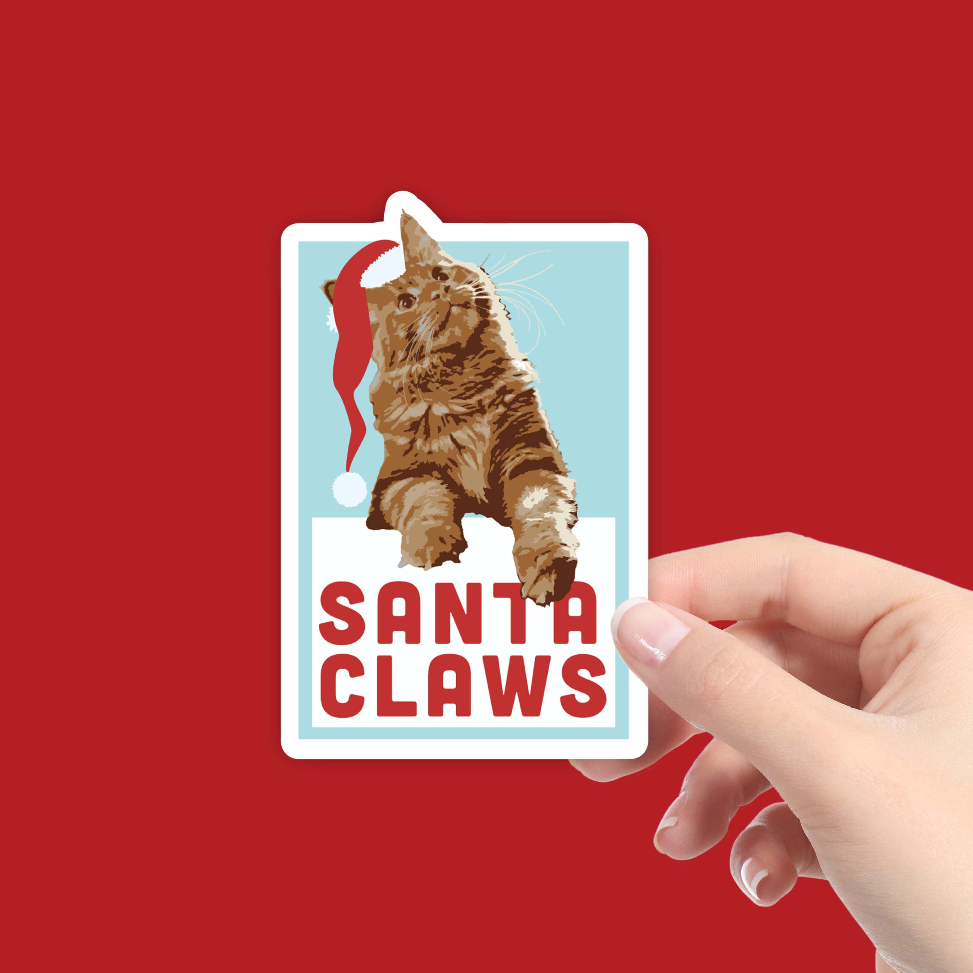  Santa Claws Cat - Holiday Sticker、mySite、ghnorth