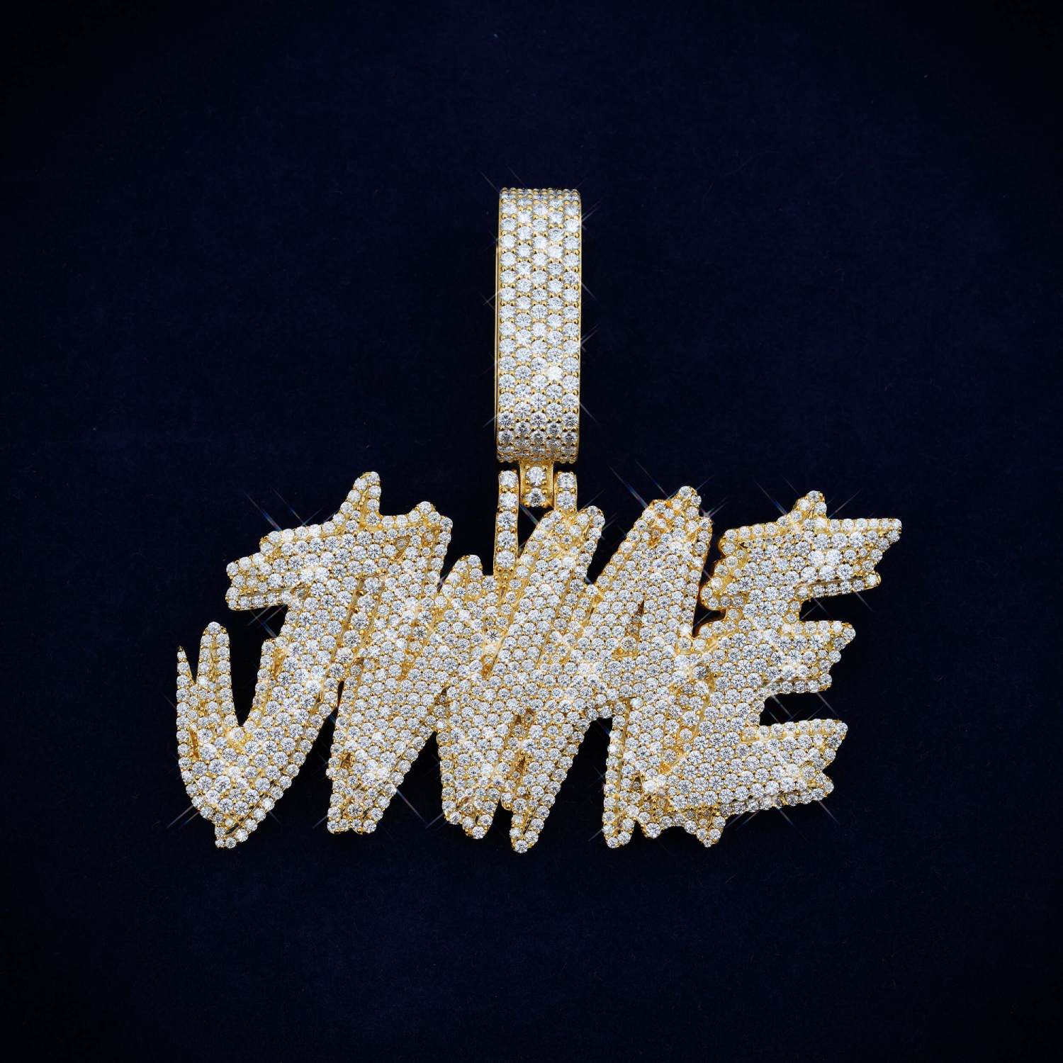 JWAE Custom Moissanite Name Pendant 14K Gold、mySite、hinf8tx79