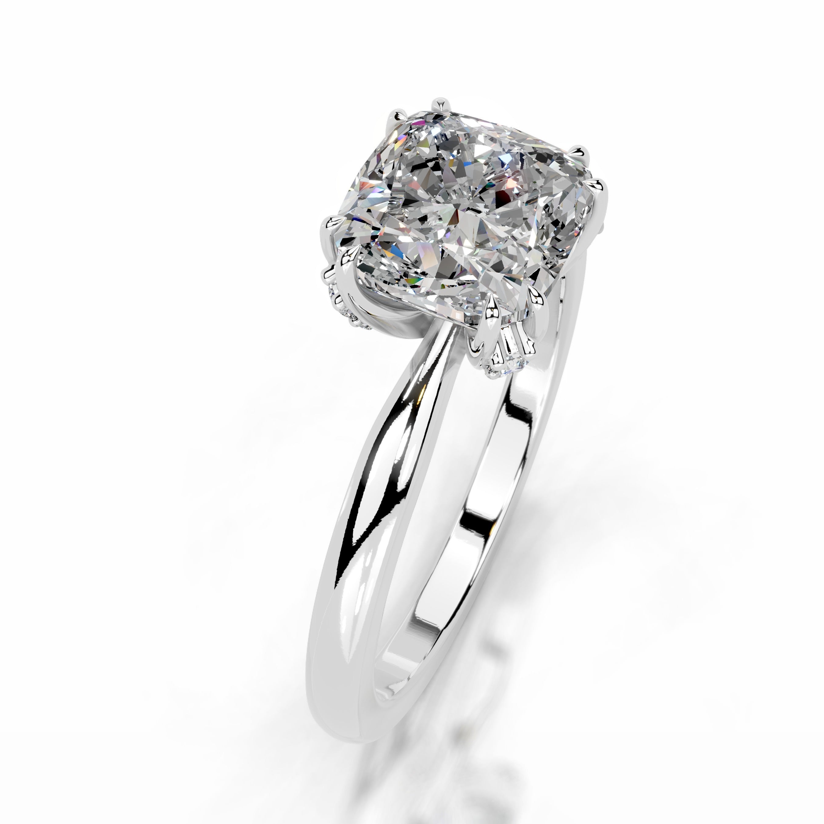 Andora Moissanite & Diamond Ring - 14K White Gold、mySite、hinf8tx79