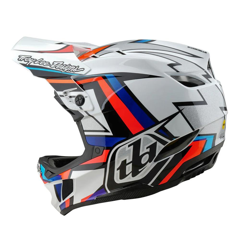  Troy Lee D4 Composite MIPS Race Helmet - Frames White/Silver、mySite、merchandisen