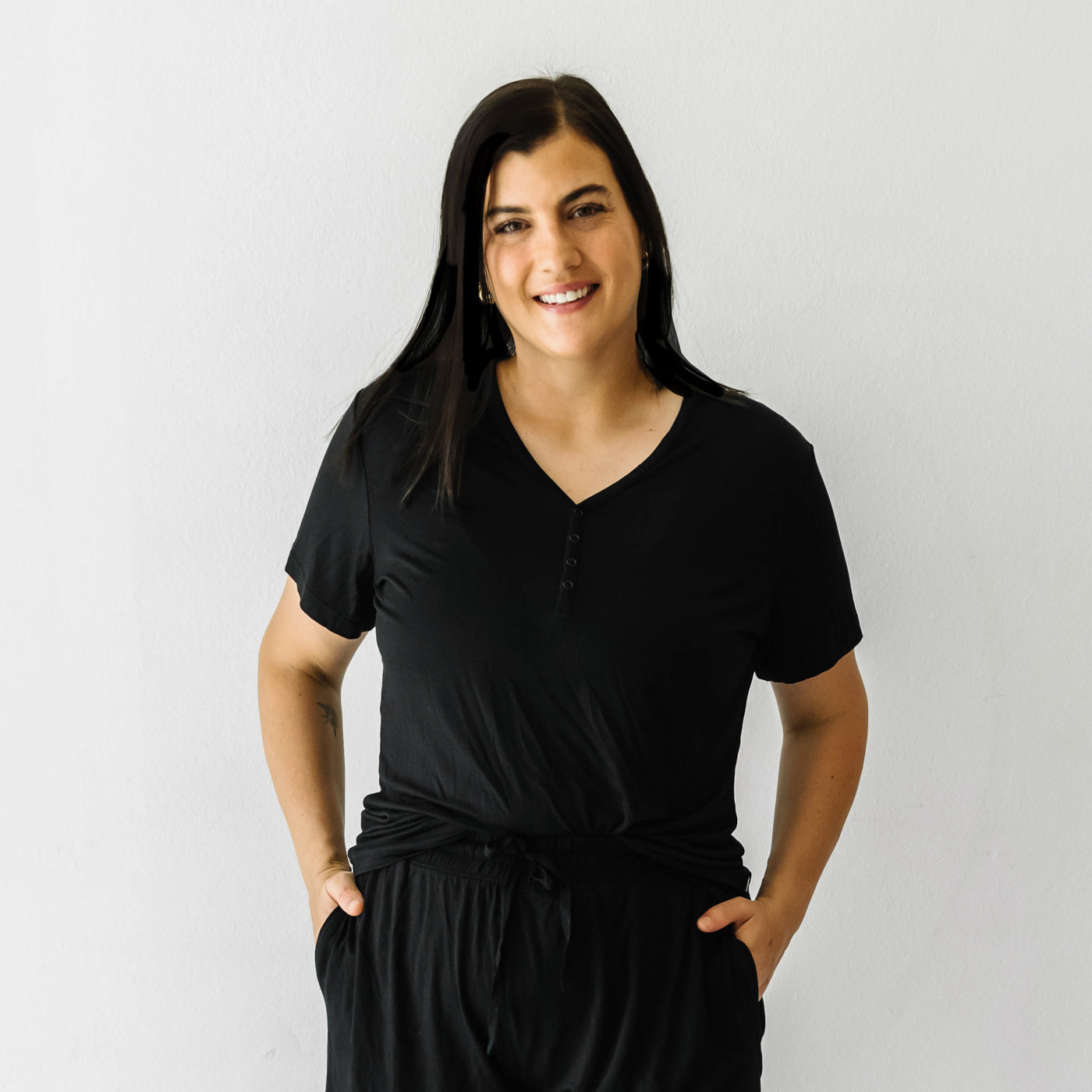  Black Women's Short Sleeve Pajama Top、mySite、layawaytickets