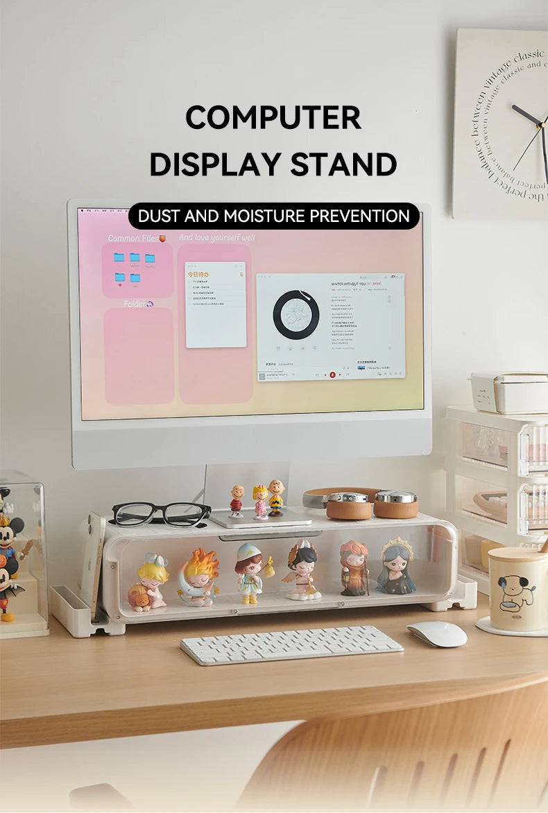  FigPalace Monitor Riser with Storage – LED Lighting, Adjustable Height, Ergonomic Design、mySite、greenlandpopulation