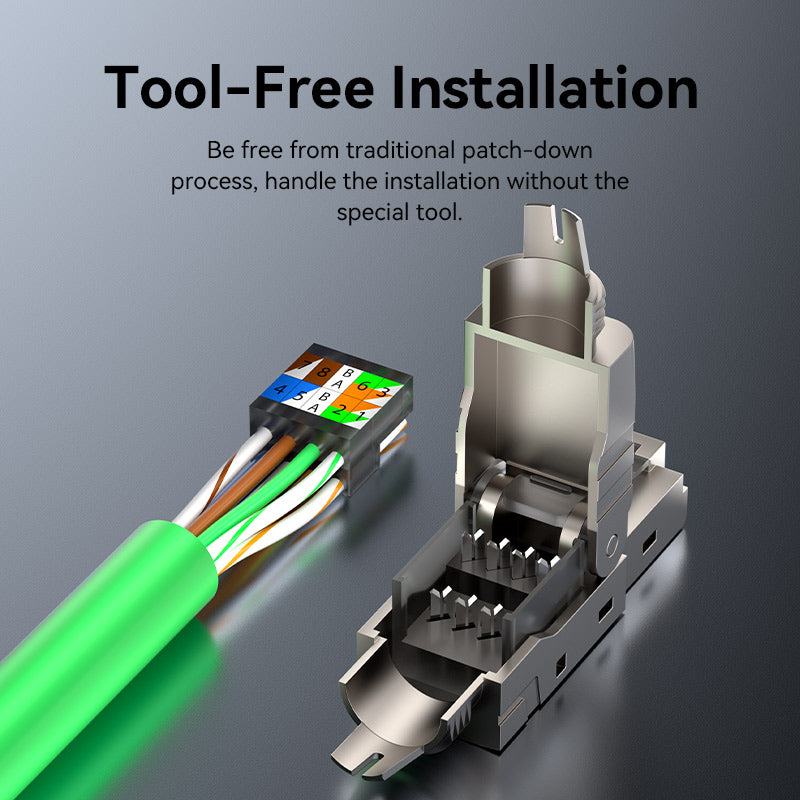 Vention Cat6A Shielded Toolless 8P8C RJ45 Modular Plug、mySite、fannypackpong